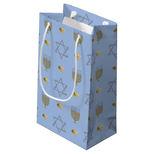 Bolsa De Regalo Pequeña Hanukkah (Angulo reverso)