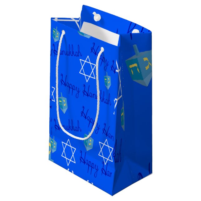 Bolsa De Regalo Pequeña Hanukkah (Angulo Anverso)