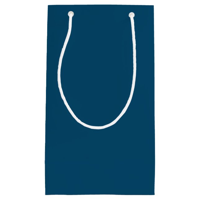 Bolsa De Regalo Pequeña Hanukkah Luces Nieves Azul (Anverso)