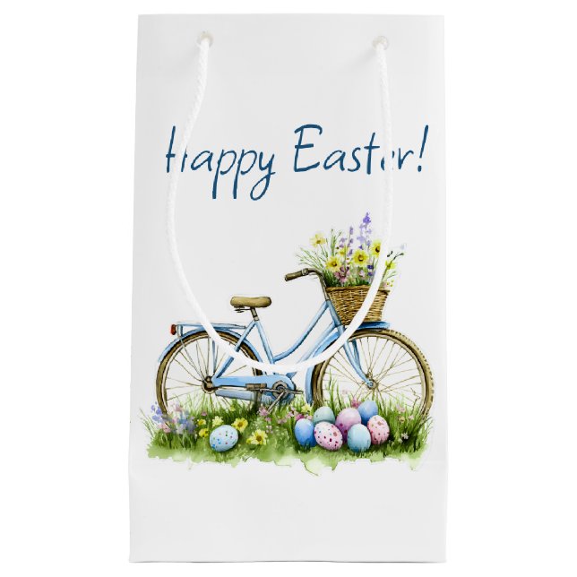 Bolsa De Regalo Pequeña Happy Easter Watercolor Gift Bag (Anverso)