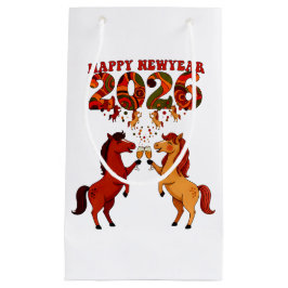Bolsa De Regalo Pequeña Happy New Year 2026 – Celebrating Horses with Cham