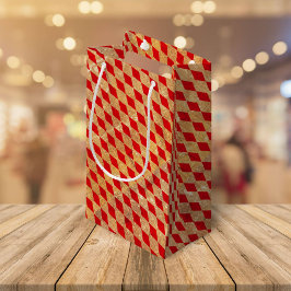 Bolsa De Regalo Pequeña Harlequin Red Vintage