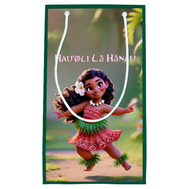 Bolsa De Regalo Pequeña Hauʻoli Hula Princess (Anverso)