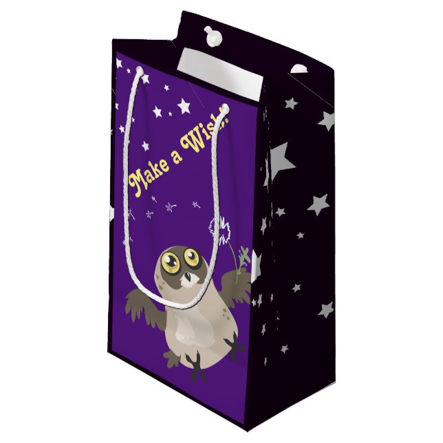 Bolsa De Regalo Pequeña ¡Haz un deseo! Búho (Angulo Anverso)