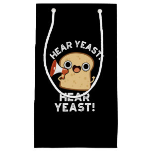 Bolsa De Regalo Pequeña Hear Yeast Hear Yeast Funny Bread Pun Dark BG