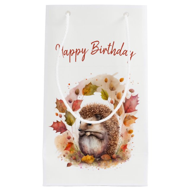 Bolsa De Regalo Pequeña Hedgehog - Cumpleaños (Anverso)