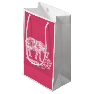 Bolsa De Regalo Pequeña Henna Elephant Baby Shower - Inspiración india