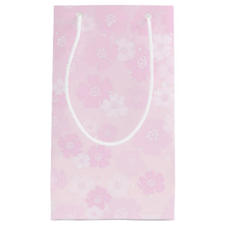 Bolsa De Regalo Pequeña Hermosa flor rosa romántica