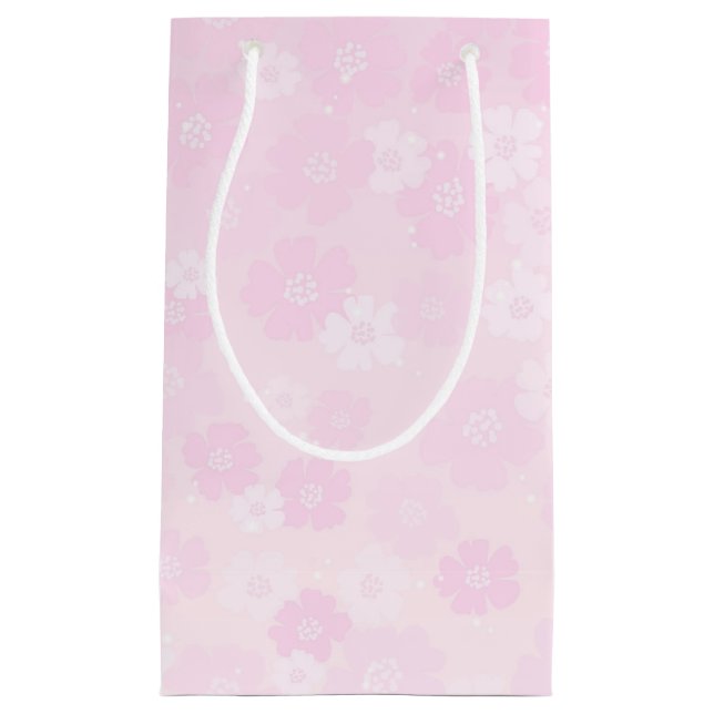 Bolsa De Regalo Pequeña Hermosa flor rosa romántica (Anverso)