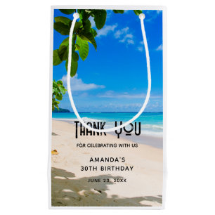 Bolsa De Regalo Pequeña Hermosa foto soleada de playa tropical