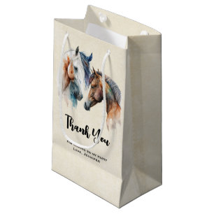 Bolsa De Regalo Pequeña Hermoso estilo Caballos de estilo Boho Occidental