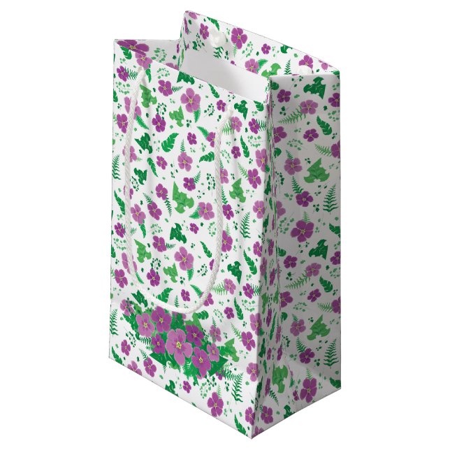 Bolsa De Regalo Pequeña Hibiscus púrpura (Angulo Anverso)