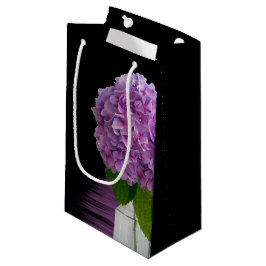 Bolsa De Regalo Pequeña Hidrangea Púrpura En Negro