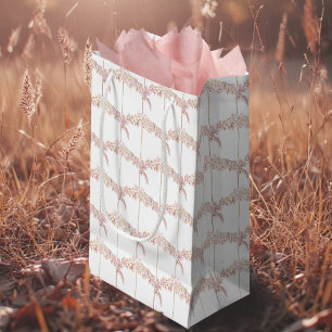 Bolsa De Regalo Pequeña Hierba rosa repetición de patrón acuarela