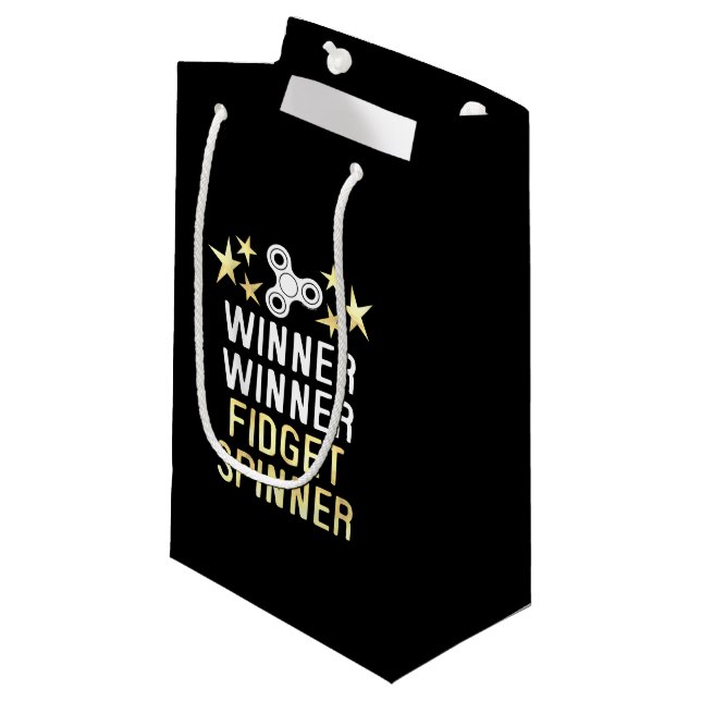 Bolsa De Regalo Pequeña Hilandero de la persona agitada del ganador del (Angulo Anverso)