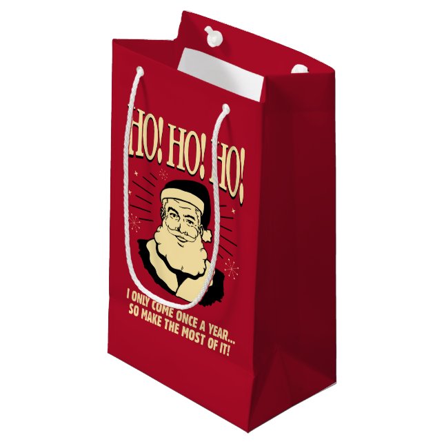 Bolsa De Regalo Pequeña ¡Ho! ¡Ho! ¡Ho! (Angulo Anverso)