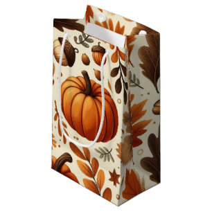 Bolsa De Regalo Pequeña hojas/calabazas/bellotas clásicas Otoño