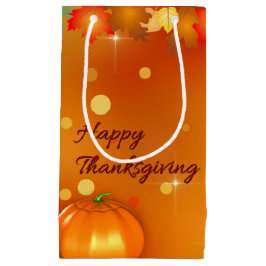 Bolsa De Regalo Pequeña Hojas de otoño coloridas de la acción de gracias