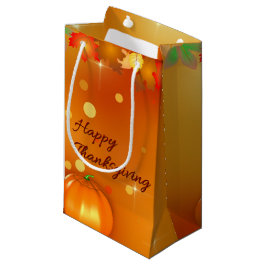 Bolsa De Regalo Pequeña Hojas de otoño coloridas de la acción de gracias