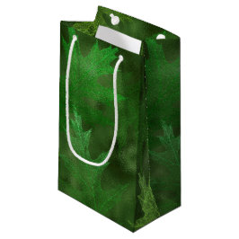BOLSA DE REGALO PEQUEÑA HOJAS DE OTUÑO VERDES CAÍDAS