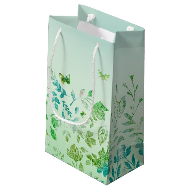 Bolsa De Regalo Pequeña Hojas de primavera (Angulo reverso)