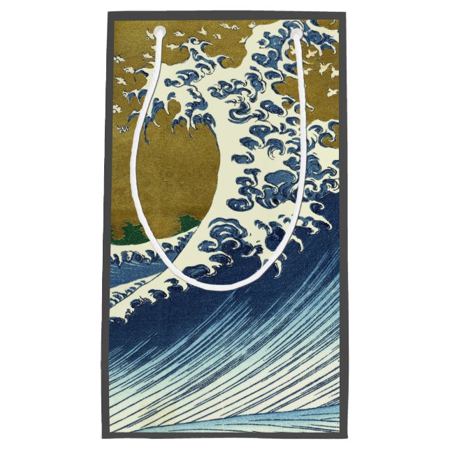 Bolsa De Regalo Pequeña Hokusai Gran Ola Arte Japonés (Anverso)