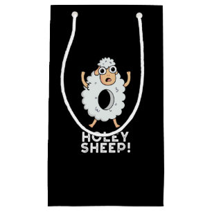 Bolsa De Regalo Pequeña Holey Sheep Funny Animal Pun Dark BG