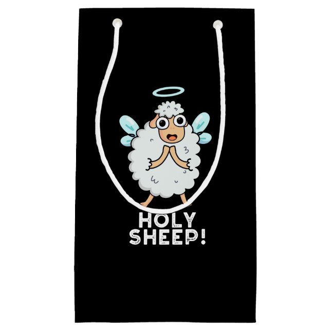 Bolsa De Regalo Pequeña Holy Sheep Funny Animal Pun Dark BG (Anverso)
