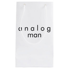 Bolsa De Regalo Pequeña Hombre Analógico Blanco