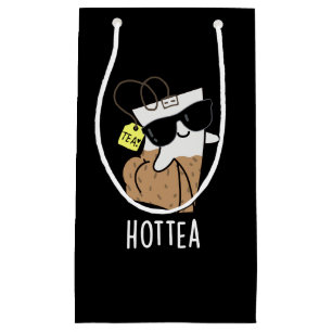Bolsa De Regalo Pequeña Hottea Funny Tea Caliente Pun Dark BG
