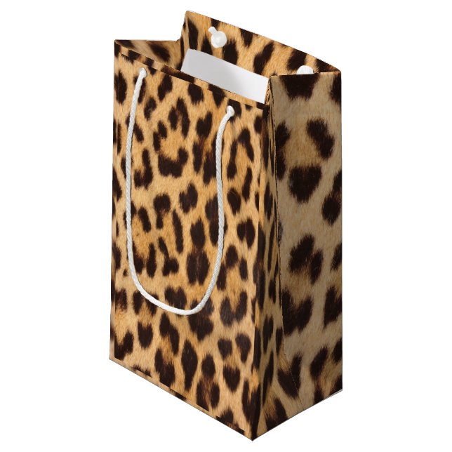 Bolsa De Regalo Pequeña huella de leopardo de safari silvestre de moda (Angulo Anverso)