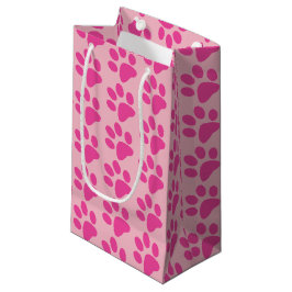 Bolsa De Regalo Pequeña Huella de pata de animal rosa