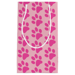 Bolsa De Regalo Pequeña Huella de pata de animal rosa