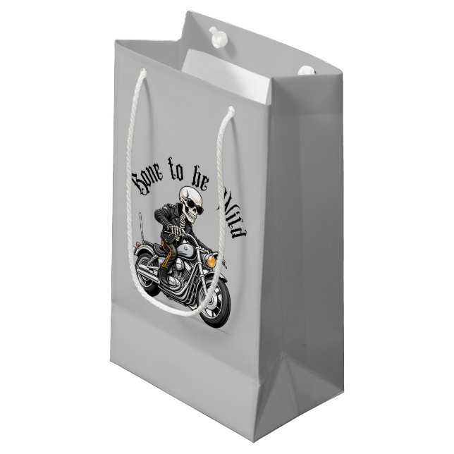 Bolsa De Regalo Pequeña Hueso esquelético Guay para ser salvaje en motocic (Angulo Anverso)