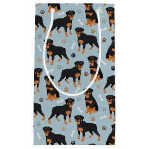 Bolsa De Regalo Pequeña Huesos y patas de perro de Rottweiler