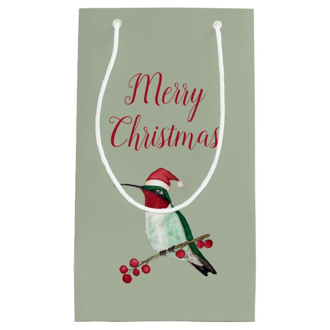 Bolsa De Regalo Pequeña Hummingbird navidades con trompeta (Anverso)