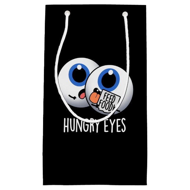 Bolsa De Regalo Pequeña Hungry Eyes Funny Eyeball Pun Dark BG (Anverso)