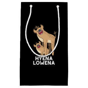 Bolsa De Regalo Pequeña Hyena Lowena Graciosa Animal Hyena Pun Dark BG