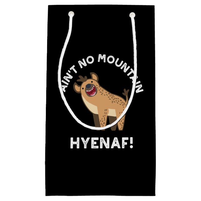 Bolsa De Regalo Pequeña Hyena Pun Dark BG no es gracioso en Hyenaf (Anverso)