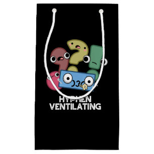Bolsa De Regalo Pequeña Hyphen Ventilating Funny Punctuation Pun Dark BG