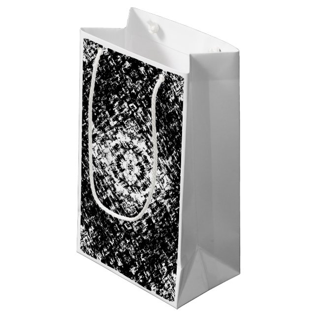 Bolsa De Regalo Pequeña Hypnotic Abstract Black And White Modern Art (Angulo Anverso)