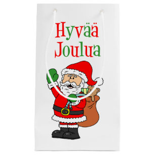 Bolsa De Regalo Pequeña Hyvaa Joulua Navidades finlandeses Santa