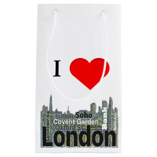 Bolsa De Regalo Pequeña I arte de la palabra de Londres del corazón