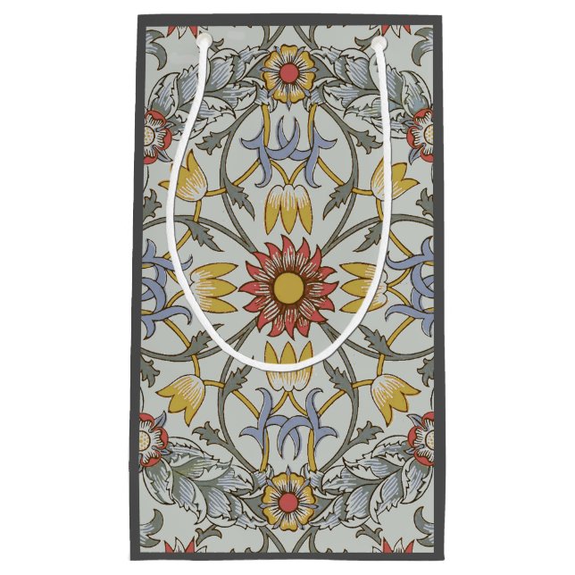 Bolsa De Regalo Pequeña Ilustracion de flores de círculo floral William Mo (Anverso)