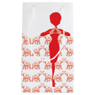 Bolsa De Regalo Pequeña Ilustracion femenino del elefante rojo