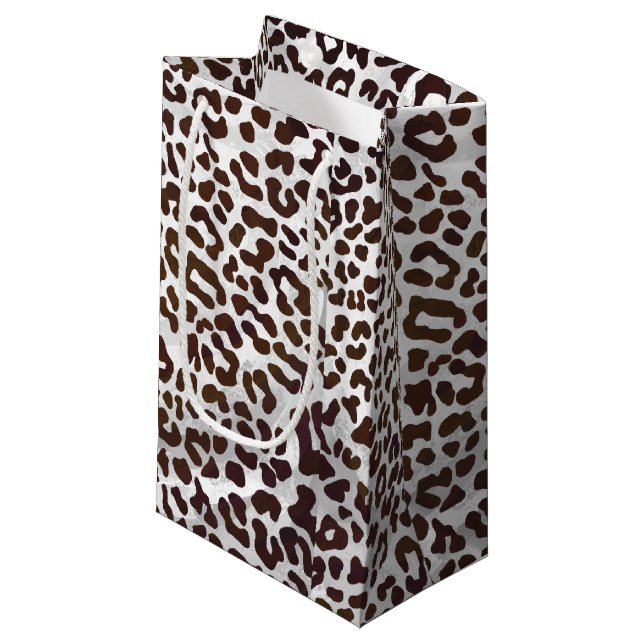 Bolsa De Regalo Pequeña Impresión de chocolate leopardo (Angulo Anverso)