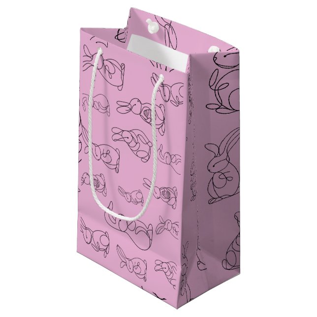 Bolsa De Regalo Pequeña Impresión de conejillos (Angulo Anverso)