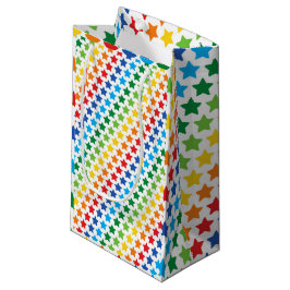 Bolsa De Regalo Pequeña Impresión de estrellas de arcoíris multicolor, Arc