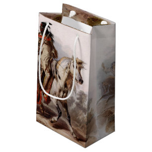 Bolsa De Regalo Pequeña Indio Blackfoot en el caballo árabe que es