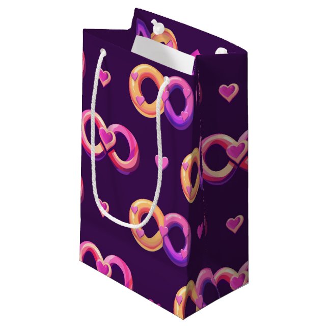 Bolsa De Regalo Pequeña Infinidad romántica y corazón (Angulo Anverso)